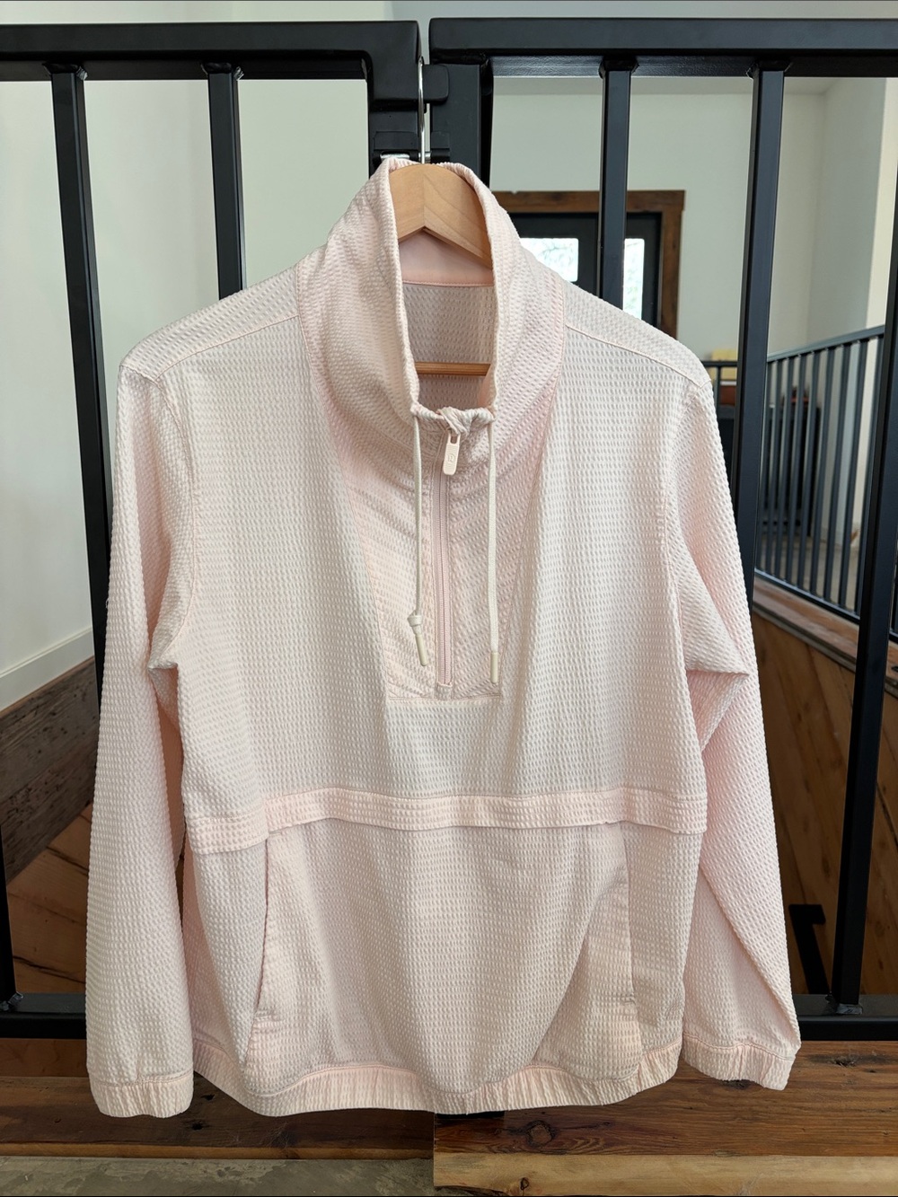 Lululemon Light Pink Waffle Half-Zip Pullover